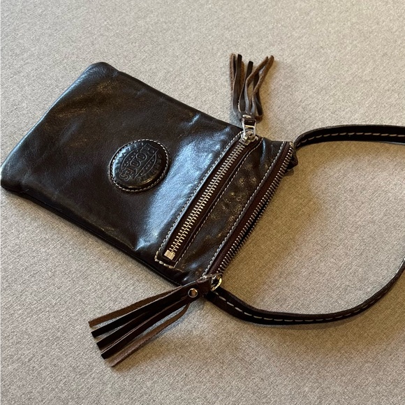 ROOTS MINi BROWN LEATHER CROSSBODY - Picture 3 of 4
